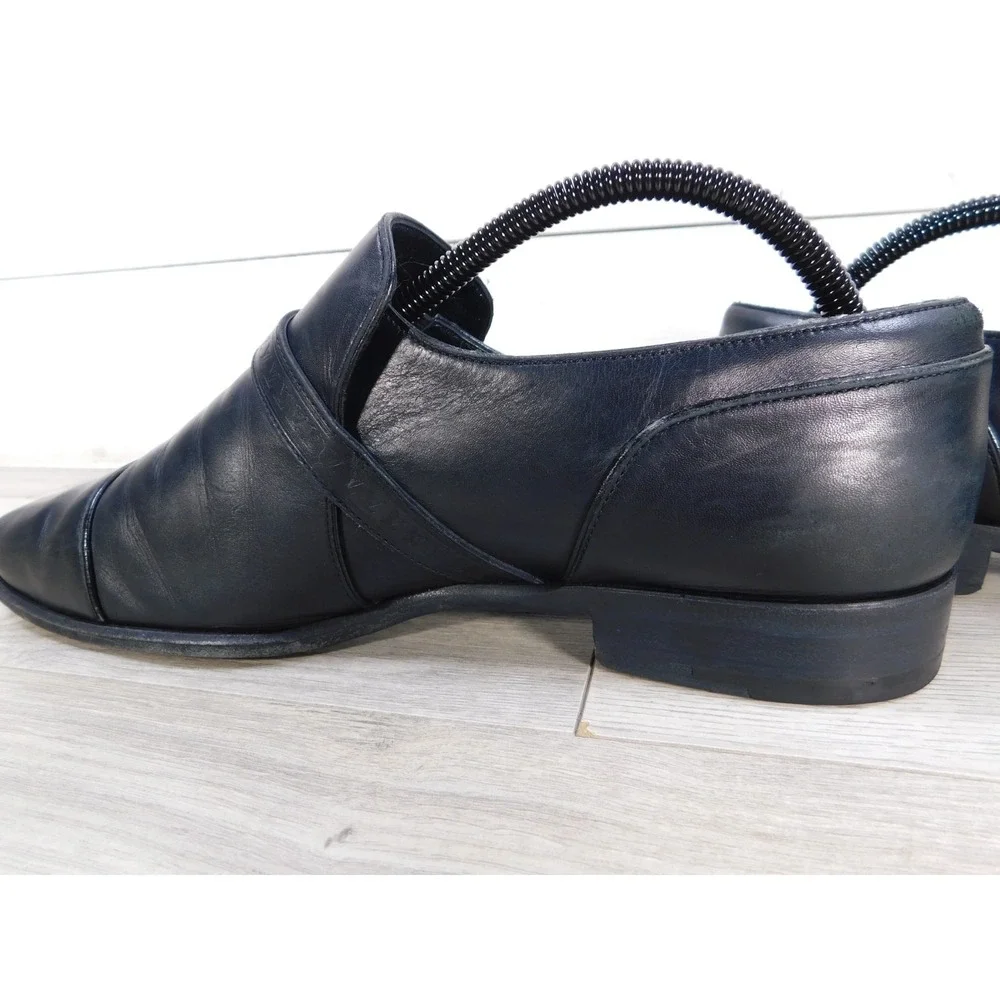Louis Vuitton Mens Black Leather Single Monk Strap Dress Shoes Size 8M Luxury